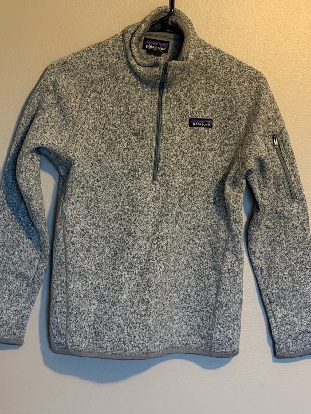 Patagonia Women's Grey Better Sweater Quarter Zip Fleece Size Small